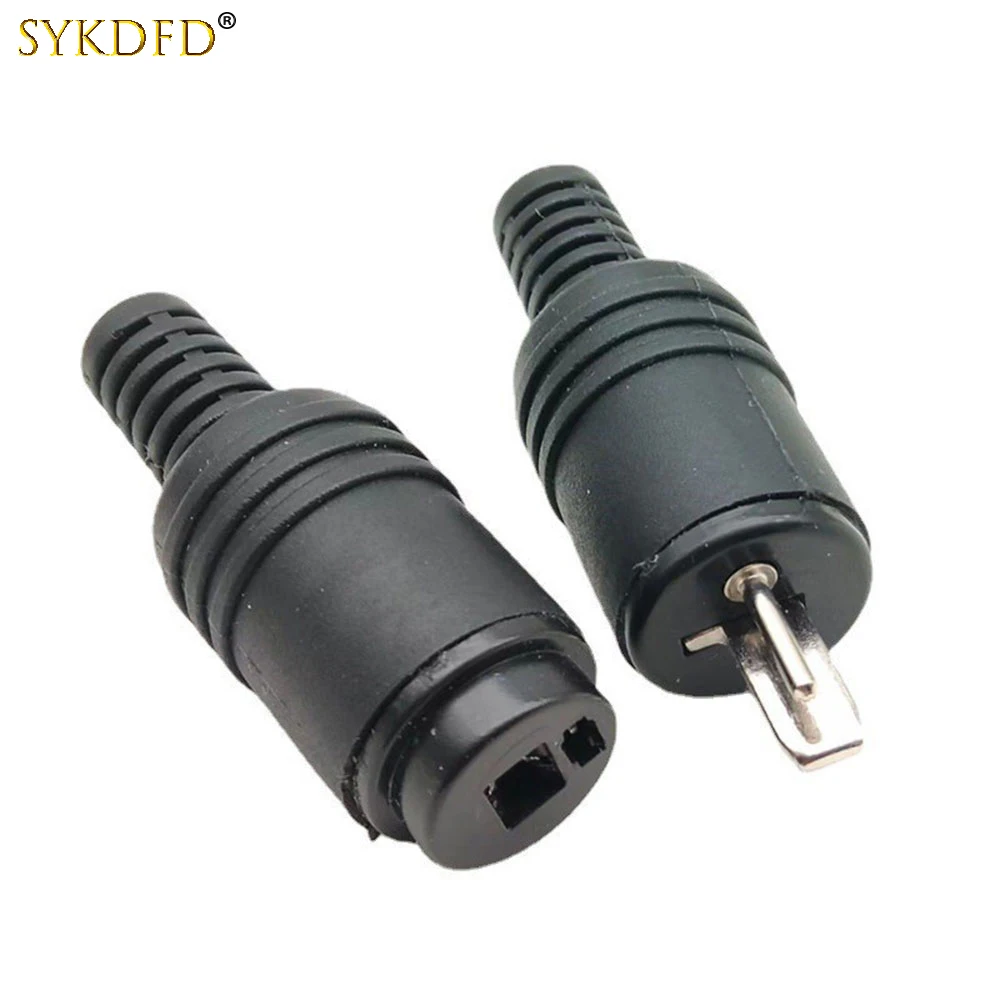 1Pcs 2 Pin DIN Plug Masculino/Feminino Plug Feminino Tomada Speaker e HiFi Conector De Alimentação De Áudio Da Lâmpada Plug Adaptadores