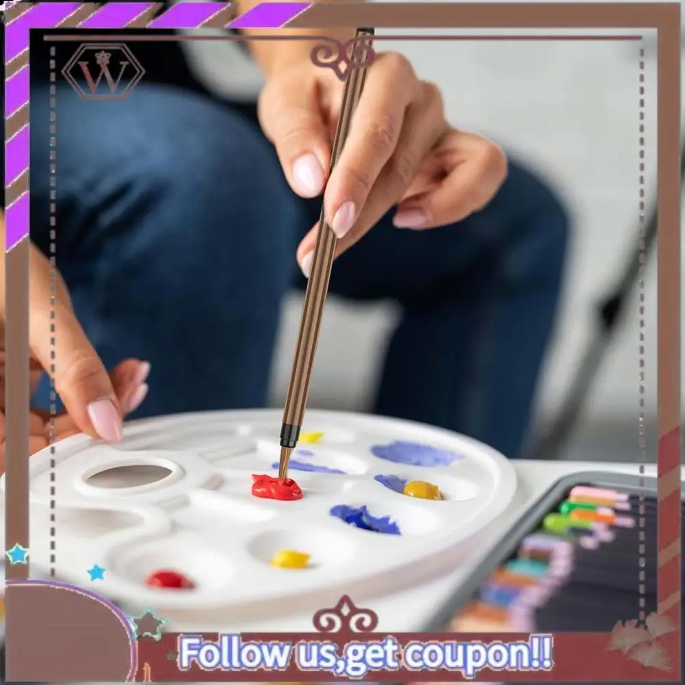 ABBG-11 قطعة من أدوات طلاء الفخار بأشكال مختلفة مجموعة فرش خشبية للطلاب والفنانين والكبار