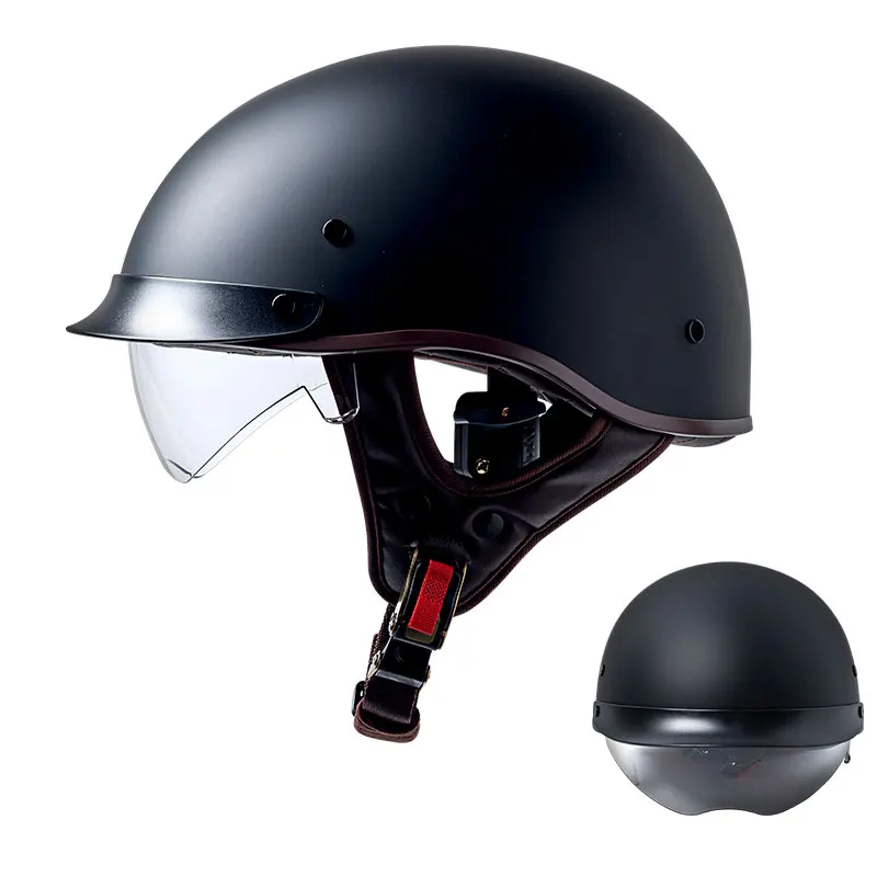New motorcycle helmet four seasons universal retro half helmet China 3C certified men and women cruise motorcycle helmet.
