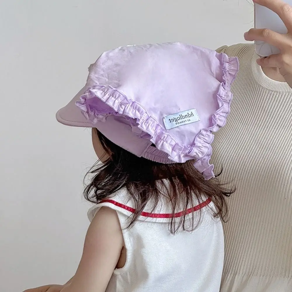 

Fashion Children's Plaid Lace Hat Spring Summer Quick-dry Hair Scarf Cap Sweet Triangle Sunscreen Hat Girls