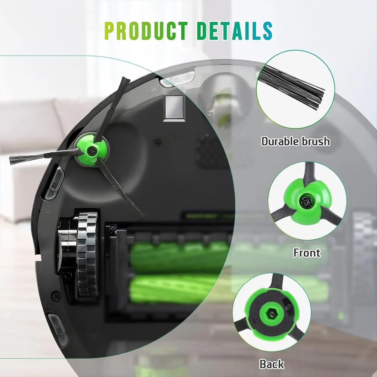 N14R Top 16pcs Edge Sweeping Brush Compatible with I,E,& J Series I3, I3+, J5+, E5, E6, E7,Side Brushes Replacement