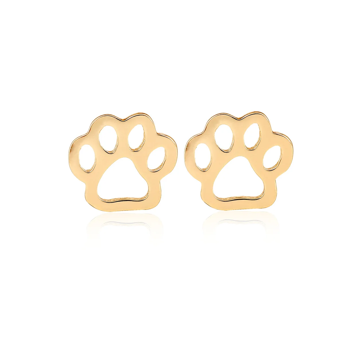 Fashion New Stainless Steel Small Animal Girl Simple Pet Cat Cute Dog Earrings Ear Stud Jewelry Gift Wholesale