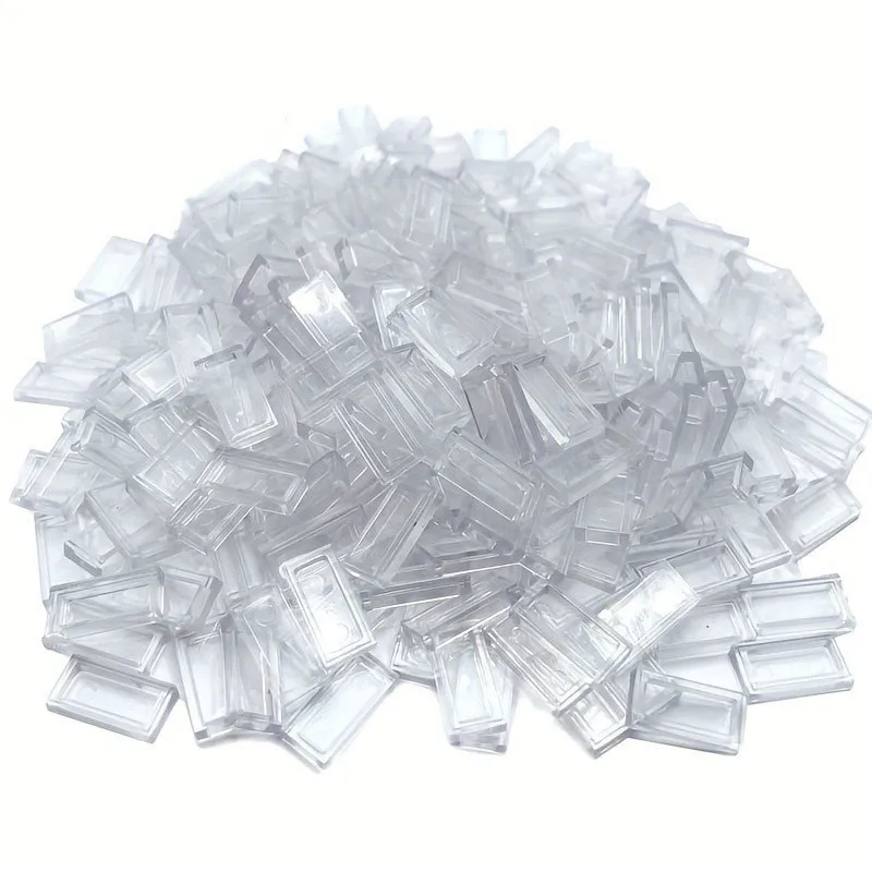 100 Stück transparente 1x2 flache Lichtplatten für Bausteine – langlebiger ABS-Kunststoff, kompatibel mit 3069 Pixel Art Toys