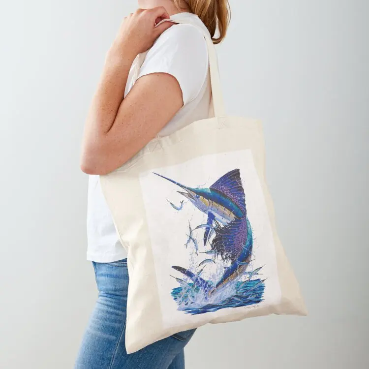 

Sailfish and ballyhoo Tote Bag canvas shopping bag tote bag woman for beach canvas tote