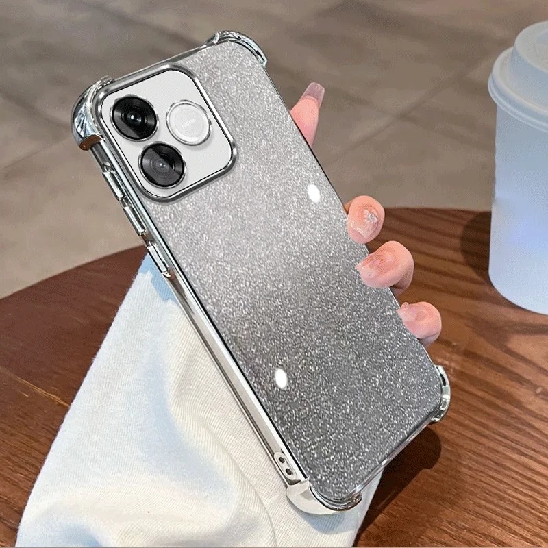 Glitter Plating Protective Cover For Honor 600 Lite Case Flxebile TPU Four-corner Shockproof Butterfly Pattern Fundas
