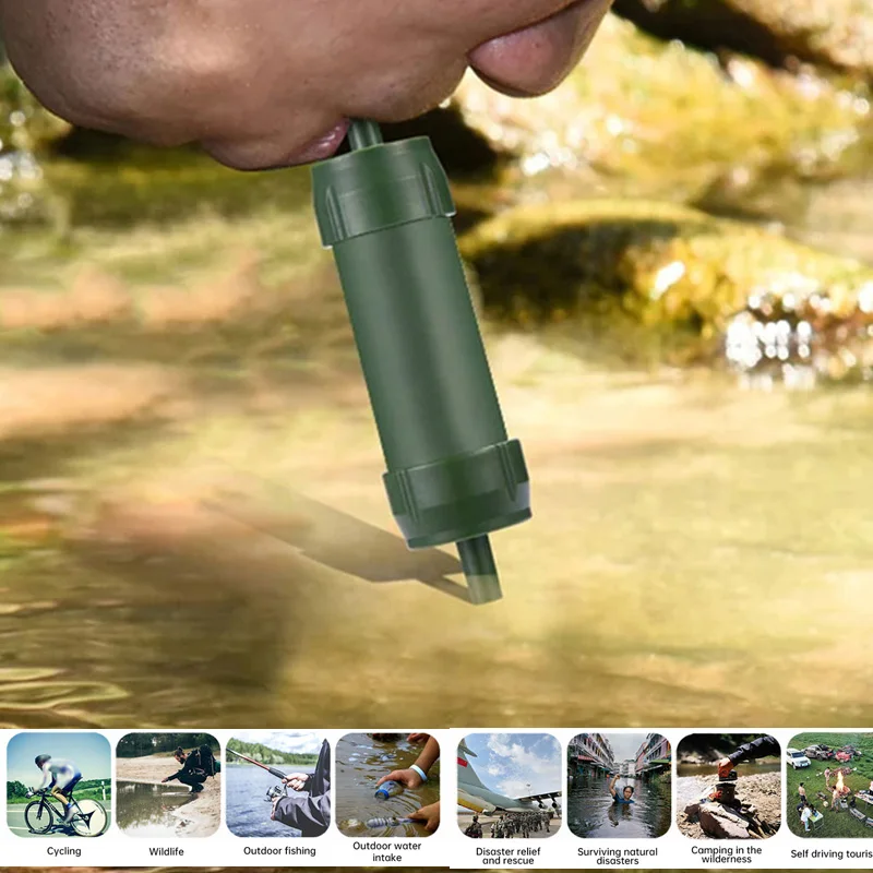 

Filterwell Mini Emergency Water Filter Straw Personal Outdoor Survival Camp Filters Drinking System for Camping Hiking Travel