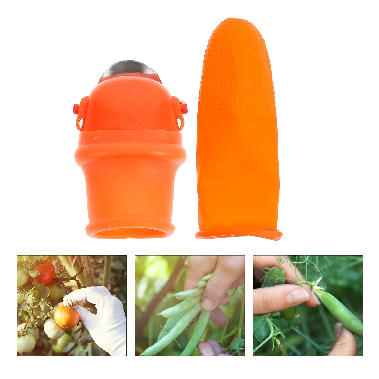 

Plants Pepper Picker Gardening Cutter Thumb Slicer Silicone Finger Protector Picking Tool Fruit Device Orange