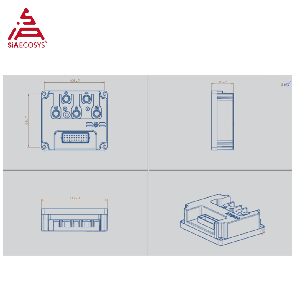 SiAECOSYS/FarDriver Programmable SIAYQ7235 72V 35A 180A Controller for BLDC Electric Scooter Bike Motor