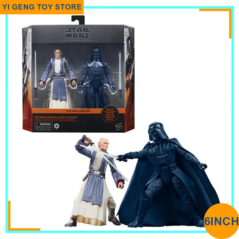 

Original Star Wars The Black Series Obi-Wan Kenobi Darth Vader Action Figure Star Wars A New Hope Figures 6inch Model Toys Gift