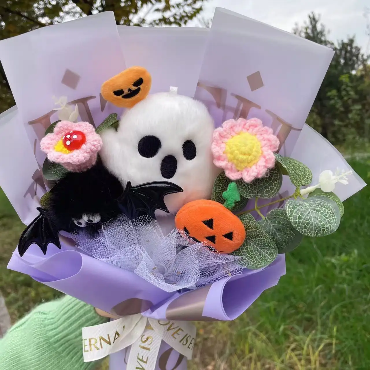 할로윈 잭 스켈링턴 봉제 인형 장난감 스컬 고스트 포지티브 부케 생일 크리스마스 발렌타인 선물