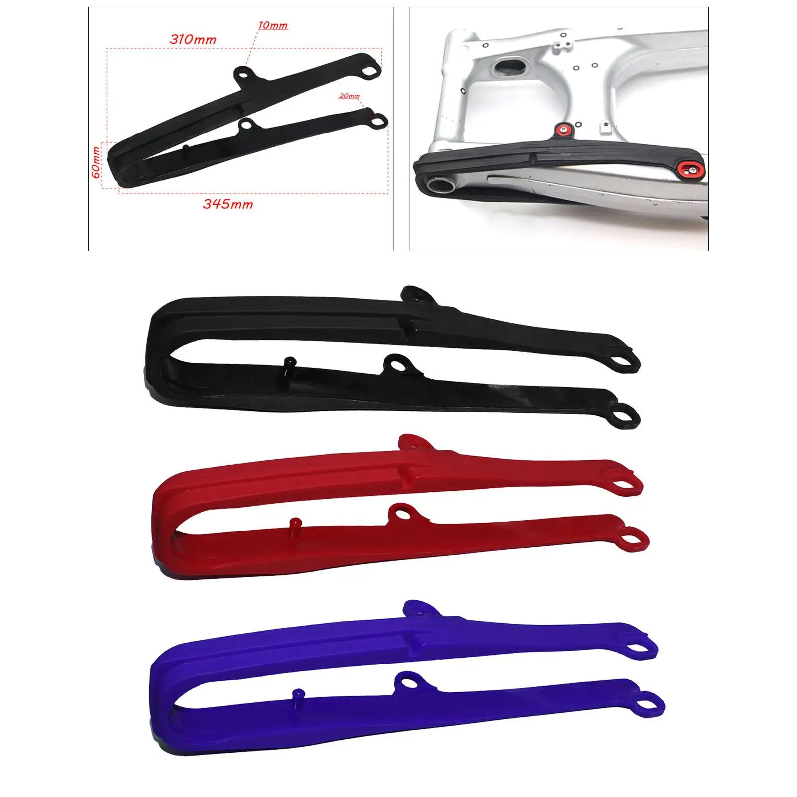 Plastic Glue Chain Slider Guide Swingarm Protection Motorcycle Chain Adjustment Kit for Kawasaki Suzuki Maintenance