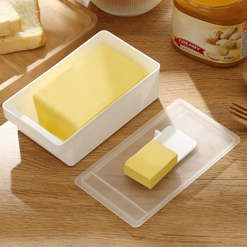 Küche Butter Dish Mit Abdeckung Käse Frische-halten Box Mit Cutter Slicer Arbeitsplatte Butter Box Für Home Kühlschrank Lagerung