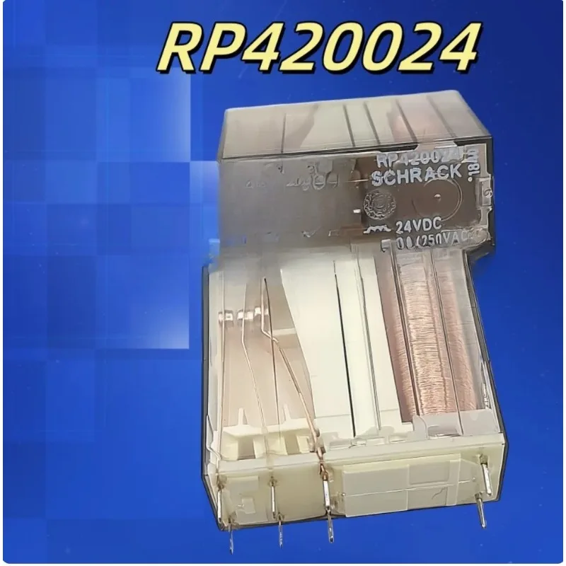 New original RP420024 power relay 24VDC 8A DPDT dual open double closed 8 pins PCB pins