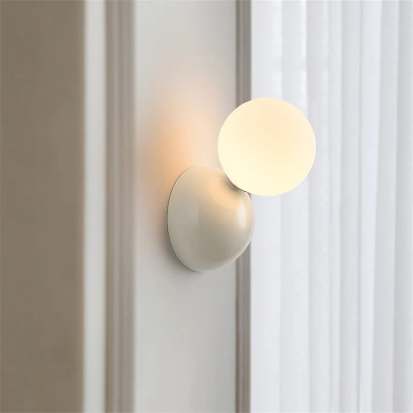 Modern Cute Bedroom Small Wall Lamp Nordic INS Living Room Children Room Decoration Sconce Red White Black LED Wall Lights