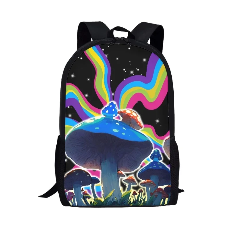 Creative Mushroom Alien Print Students School Bag Teenagers Daily Casual Backpack Laptop Bags Women Men Travel Storage Rucksacks