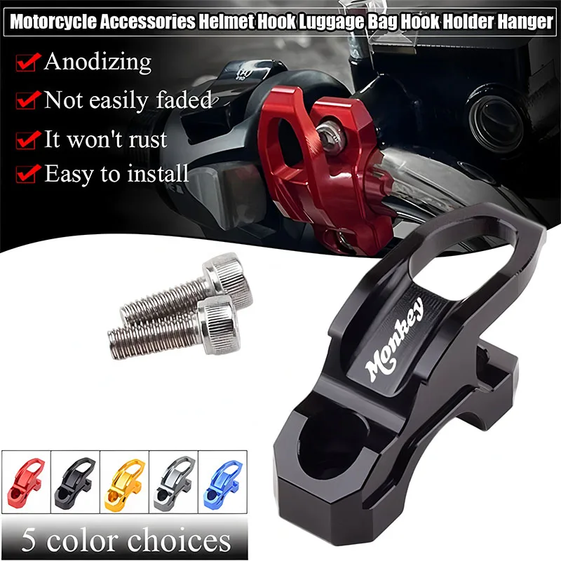 

Brake Master Cylinder Bracket Bag Luggage Clamp Holder Helmet Hook Monkey Logo Fit For Z-125 Z125 Z 125 Motorcycle Accessories