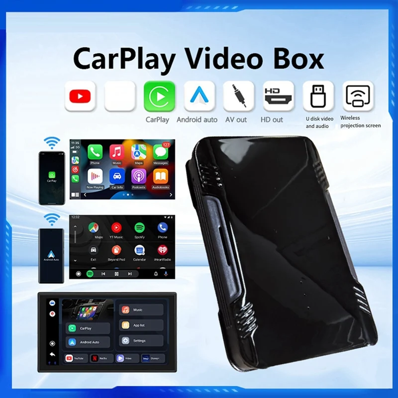 3-In-1 Carplay Smart Box Carplay Ai Box Wireless Android Auto Adapter Car Play Mini Ai Box Auto Adapter