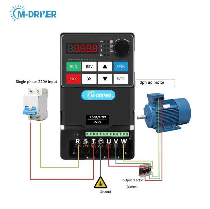 

Преобразователи частоты M-driver 220В (0.75кВт, 1.5кВт, 2.2кВт) 50/60Гц для насосов и двигателей (1л.с., 2л.с., 3л.с.)