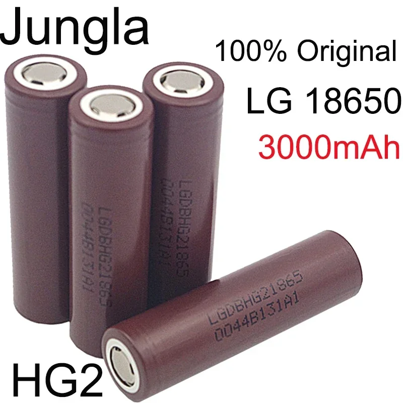 100% New Original HG2 18650 3000mAh Battery 3.7V Discharge 20A Dedicated for Power Rechargeable