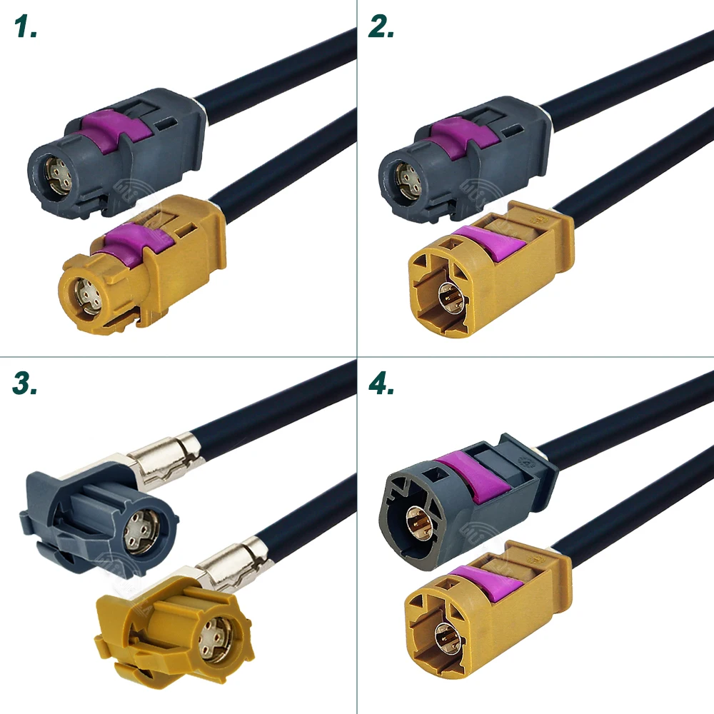 

HSD LVDS Cable 4Pin Code G Female to K Male Plug Connector High Speed Data 4-Core 535 Line Wire Harness Vehicle Signal Cable