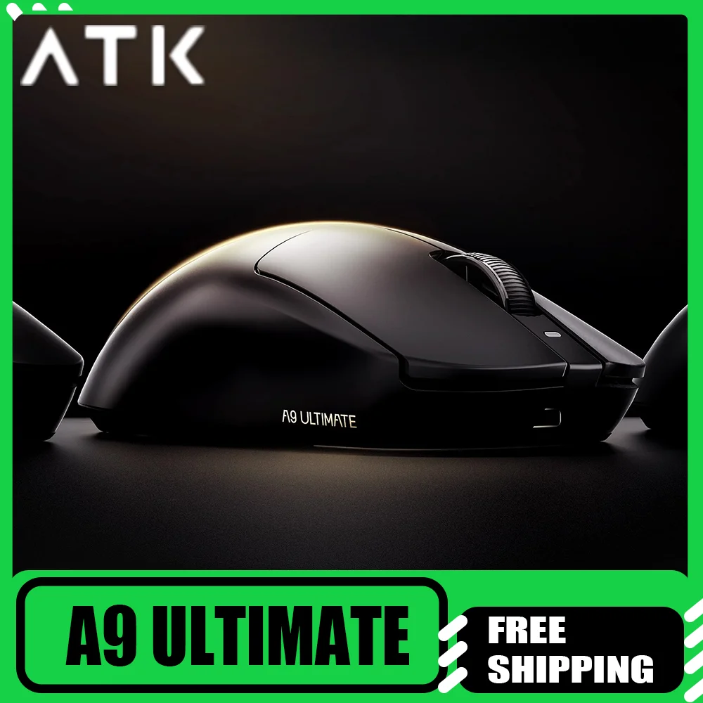 

Беспроводная мышь ATK A9 Ultimate, легкая, трехрежимная, Bluetooth PAW3950, 53 г, эргономичная игровая мышь для киберспорта, аксессуары для ПК