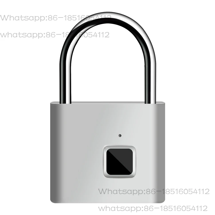 High Security Rechargeable Smart Fingerprint Biometric Padlock for Cabinet