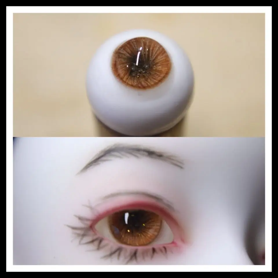 12mm/14mm/16mm Resin Eyes Green Purple Blue DIY Eyes Handmade Eyeball Doll Accessories For 1/6 1/8 1/3 BJD Doll