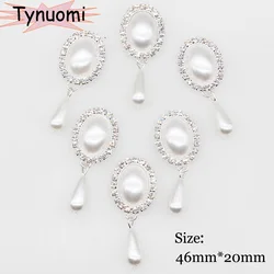 Direct Sales 10PCS / LOT46 * 20MM Rhinestone Pearl Button Craft DIY Wedding Gift Box Decorative Accessories Promotional Price