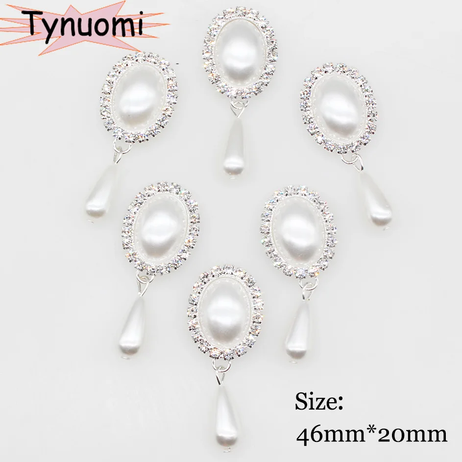 Direct Sales 10PCS / LOT46 * 20MM Rhinestone Pearl Button Craft DIY Wedding Gift Box Decorative Accessories Promotional Price
