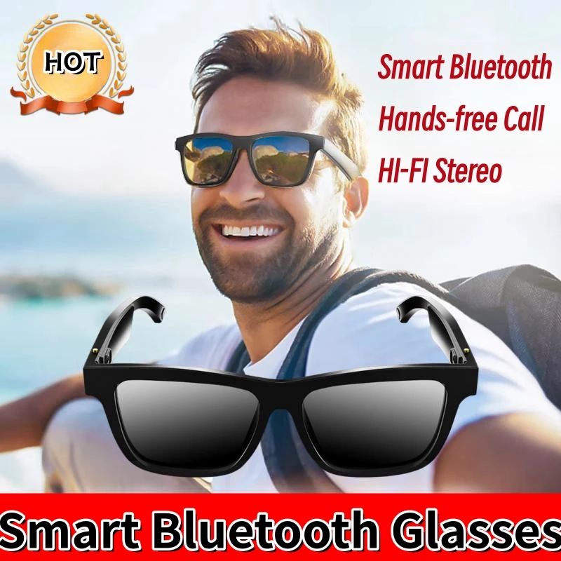 New Bluetooth Smart Glasses Audio Hands-Free Call Sport Sunglasses Headsets Music HD Sound Smart Bluetooth Glasses Calling Music