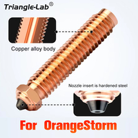 Trianglelab Bimetallic Nozzles Hardened Steel Copper Alloy Compatible with OrangeStorm Giga High Temperature, Wear Resistant