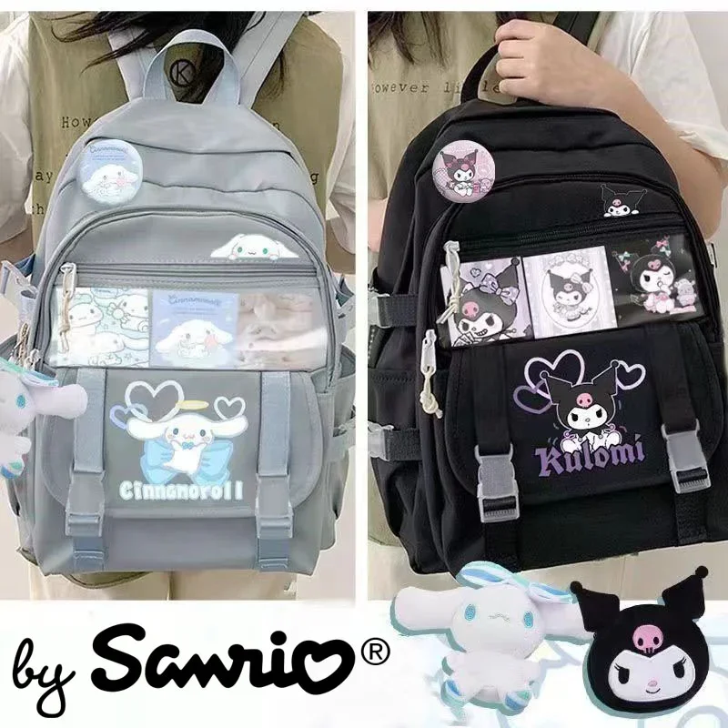 Sanrio moja melodia Kuromi Cinnamoroll wspólne szkolna torba na ramię plecak o dużej pojemności nisza Anime Kawaii urocze kreskówki pluszowe zabawki