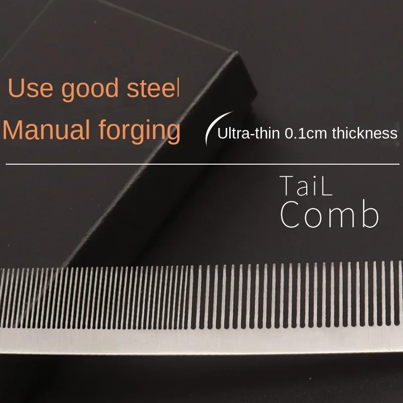 High Quality Stainless Steel Silver Metal Barber Comb Hairdressing Salon Hair Cutting Comb For Men And Women