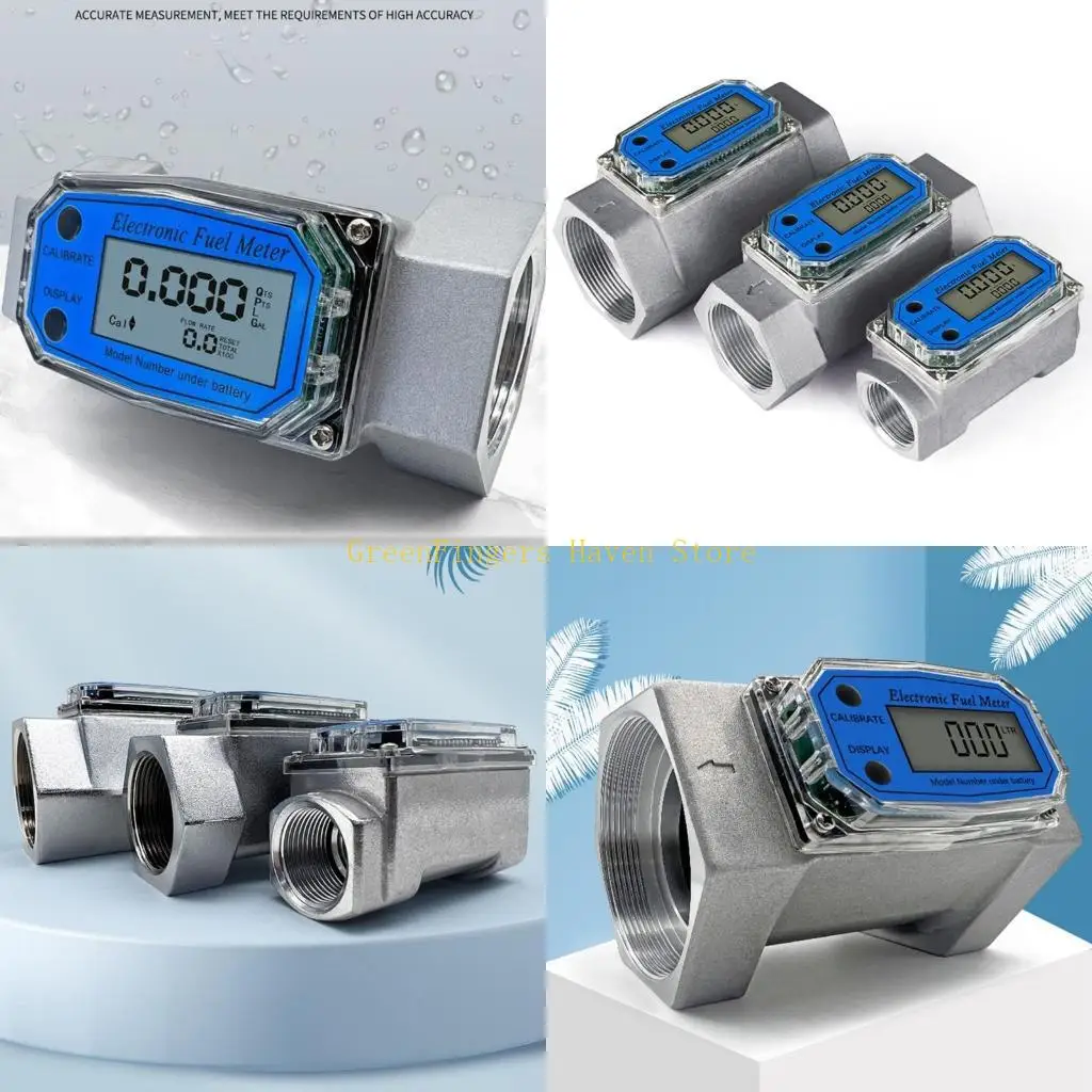 

F68D Flowmeter 1in/2in/2.5in/3in LCD Digital Liquid Meter Electronic Turbine-Flowmeter for Diesel-Fuel Urea Water
