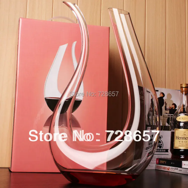 

Handmade Crystal Glass Amadeo Wine Decanter Decorative Harp Shape Aerator Flask Barware and Drinkware Vessel Craft Accessories