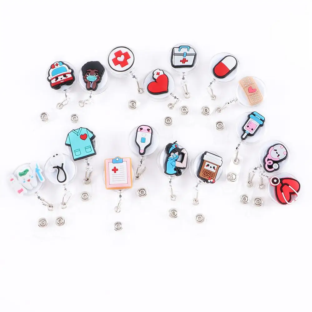 

Name Card Holder Students Card Chest Card Holder Retractable Badge Reel Hospital Badge Holder ID Card Clips Nurse Badge Holder