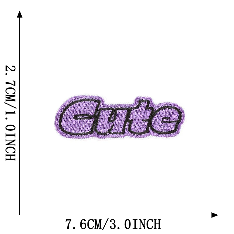 Brief niedlichen kleinen Eisen auf Patches für Kleidung gestickte Aufkleber Naszywka DIY Thermo kleber Kinder Baby Stoff Nähen Parches – Detail 27