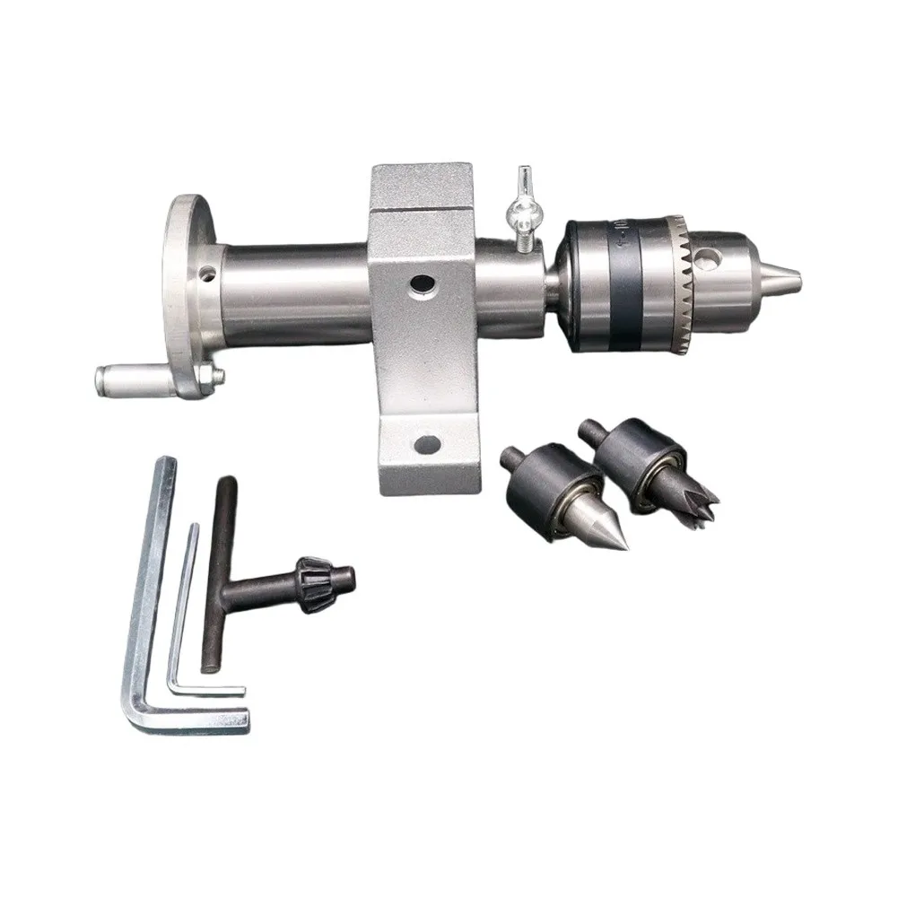 For Lathe Tailstock Live Center Head for Bead Drilling and Wood Turning 170mm Long 35mm Center Height 46mm Hole Spacing
