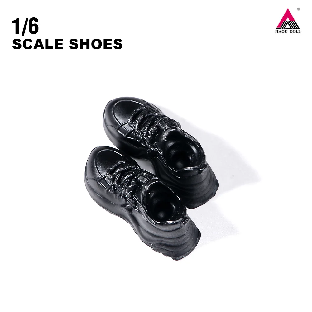 1/6 مقياس أنثى أحذية خفيفة أنيقة نعل سميك أسود أبيض الصلبة الألوان أبي أحذية نموذج صالح 12 ''عمل الشكل دمى الجسم