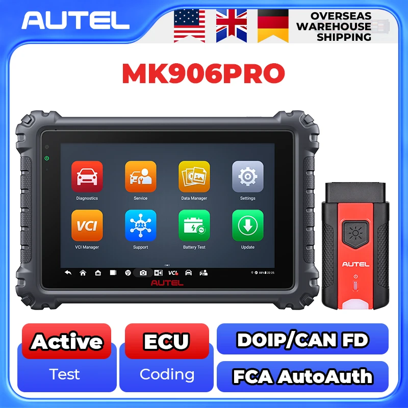 Autel MaxiCOM MK906PRO Diagnostic Tools ECU Coding OBD2 Scanner DoIP CANFD Auto Scan 2.0 Updated MK906BT MS906