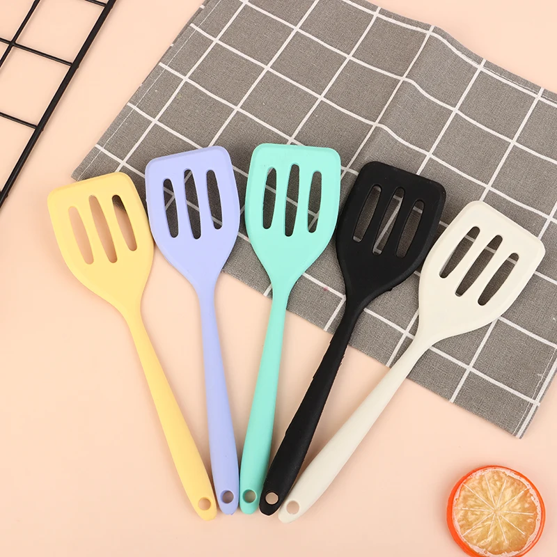 1Pc Small Integrated Silicone Frying Shovel Cooking Steak Frying Shovel Kitchen Frying Egg Fried Fish Shovel Cooking Tool