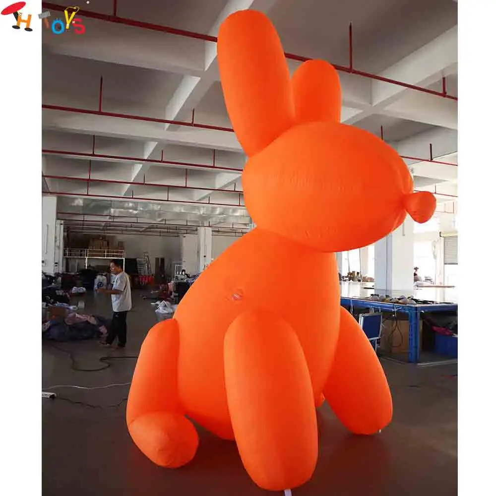 Fast Ship Giant Inflatable Rabbit Model for Decoration Blow Up Inflatable Bunny Ground Balloon with Blower