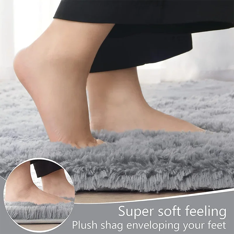 Shaggy Gray Area Rug 3