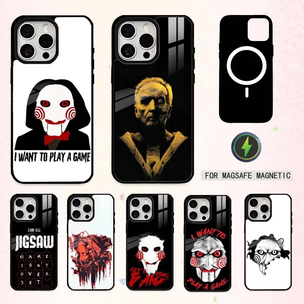 

COOL S-Saw J-Jigsaw Phone Case For iPhone17,16,15,14,13,12,11 Plus,Pro Max Magnetic For Magsafe Wireless Charging