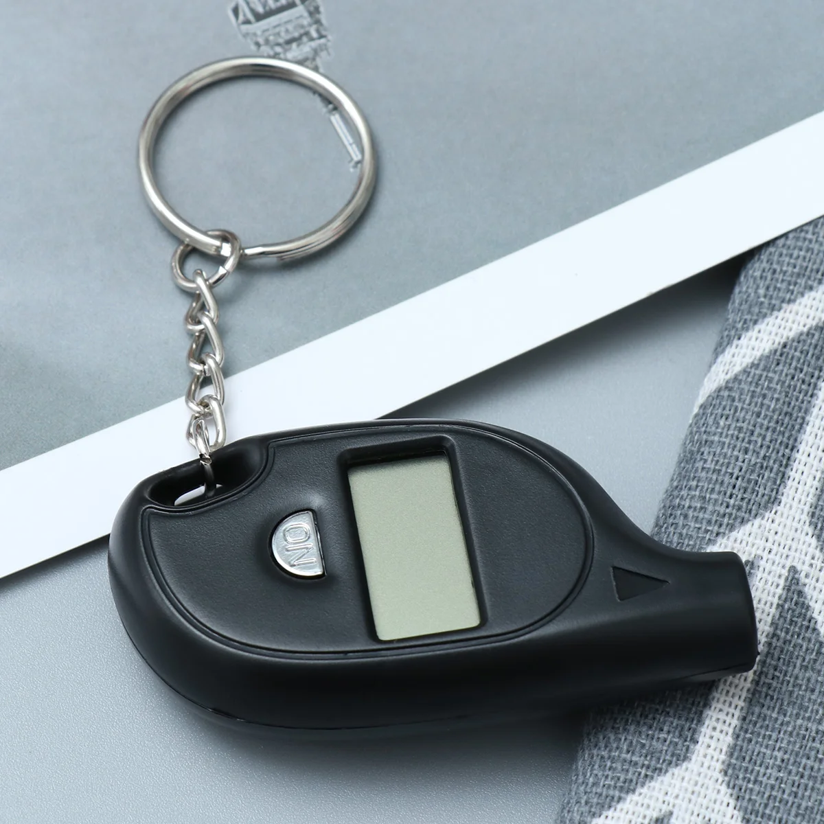 

Tire Pressure Gauge Keychain Digital LCD Display Black for Car Measurement Tools Eco Friendly Tire Wear Reducer Monthly Check