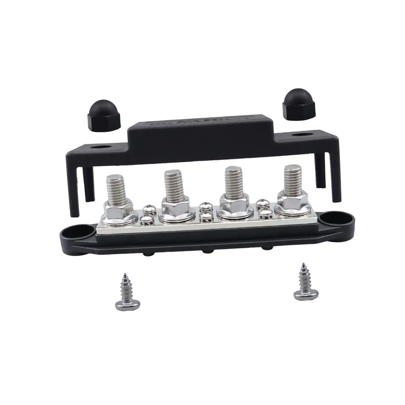Bloque de Distribución de Energía de Alto Rendimiento, 4 Postes, 6 Vías, Barra Colectora de Nylon, Bloque de Terminales, Bloque de Conexiones para RV, Barco, Cableado Solar