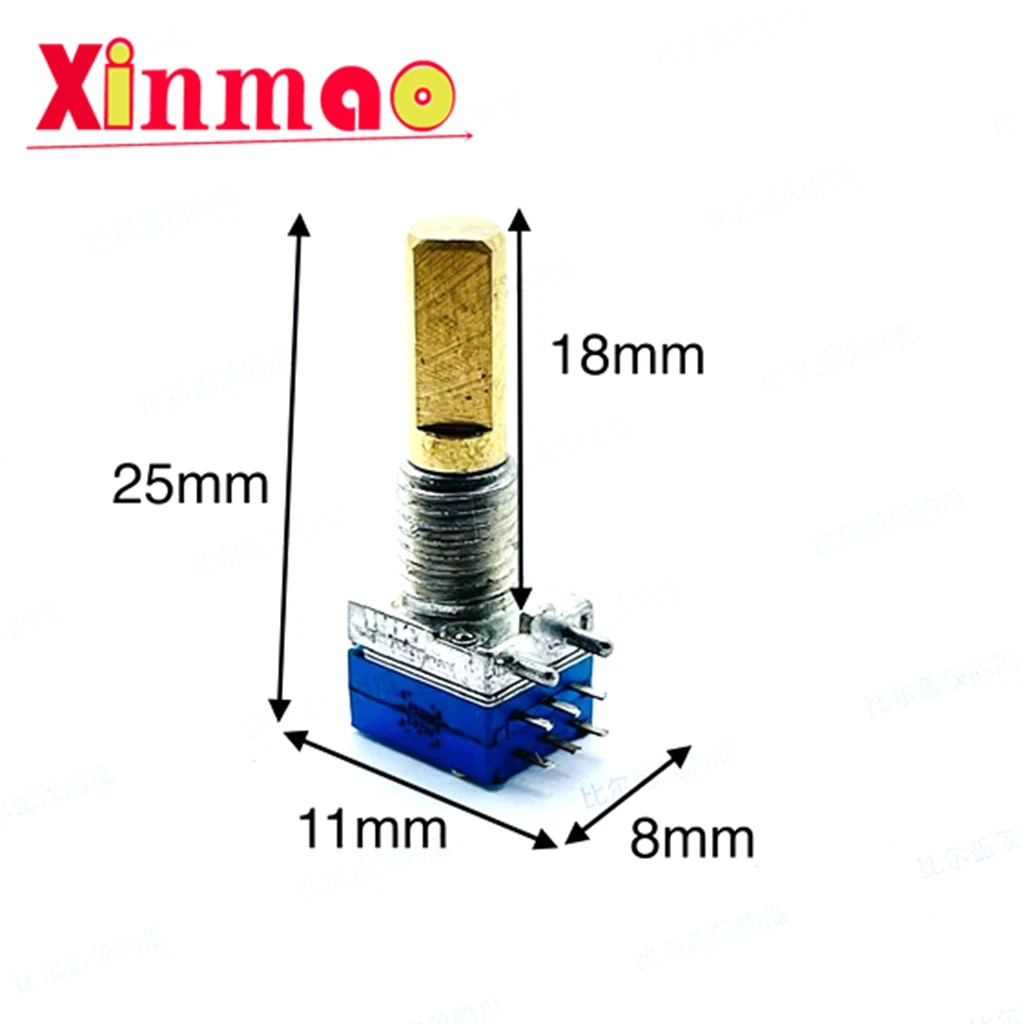 CTR Changtaier Precision Potentiometer 15 Position Channel Switch Interphone 6-pin with Bracket Shaft Length 18mm