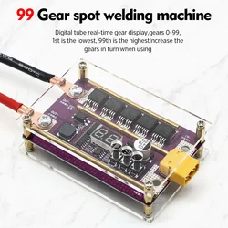 12V Spot Welder Kit fai da te 99 marce di potenza regolabile Spot Welding Control Board per 18650 batteria 0.05-0.3mm foglio di nichel