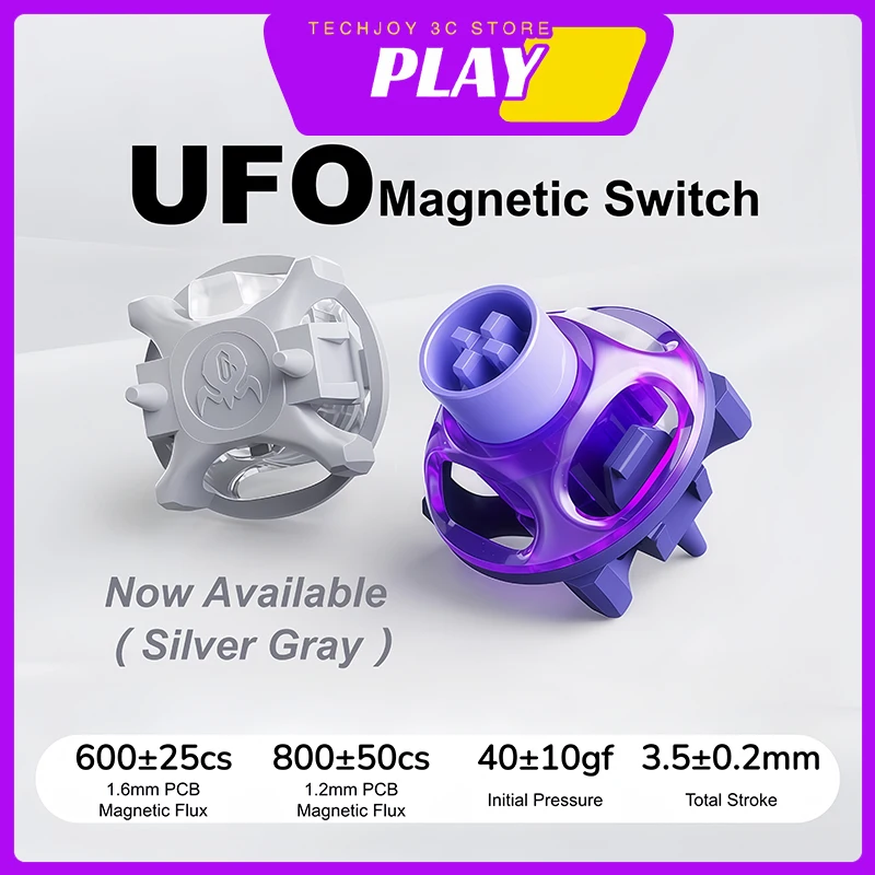 

New GravaStar UFO Magnetic Switch Deep Clacky Sound Hot Swap 40gf Magnetic Linear Switches for Keyboard Hall Effect Keyboard