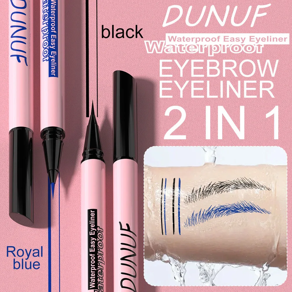 Líquido Eye Liner Pen, Long Lasting, Preto, Azul, Delineador Pen, Beleza Natural, Ferramentas Profissionais, Secagem Rápida, Lápis de Sobrancelha, Impermeável, Novo